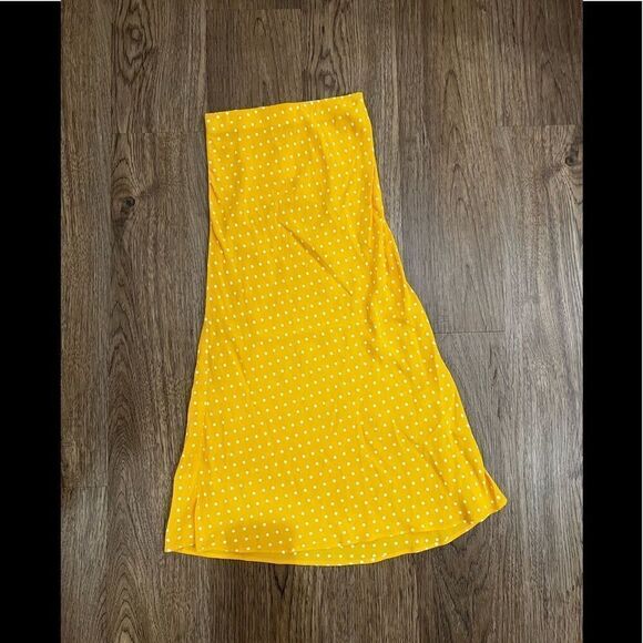 Monte the label Yellow polka dot midi skirt size s - Picture 2 of 7